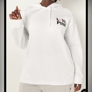Victoria Secret Pink White Hoodie XXL